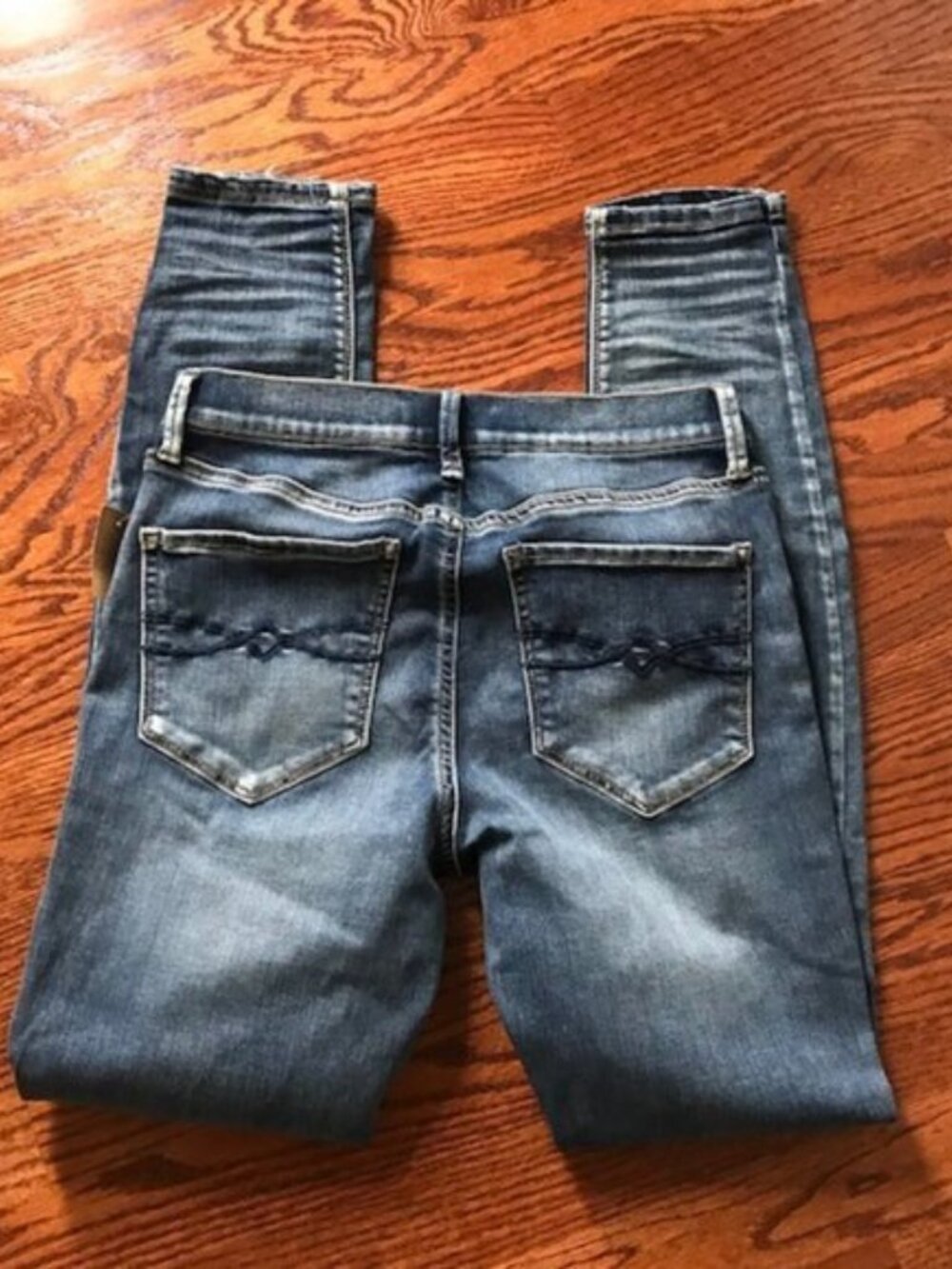MUDD Juniors Size 7 Skinny Jeans Low Rise Distressed NWT - Picture 8 of 10